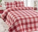 Покрывало стеганое Eponj Home Burberry Kirmizi 200х220 с наволочками 50х70 - изображение 1