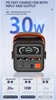 Повербанк O2 Project 60000 mAh 30 wat для ноутбука, телефону. Зарядна станція на 6 портів USB Powerbank з ліхтариком (Black) - зображення 5
