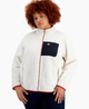 Куртка Tommy Hilfiger, флісова, з переробленої шерпи, на блискавці, білий, розмір M - изображение 2