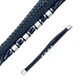 Мужской плетеный браслет из кожи Spikes SLQ-1013B-075 синий (Длина 19см) - изображение 5