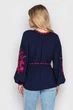Вышиванка Narodnyy Butik Женская вышиванка штапель вышивка пояс темно-синяя фуксия вышивка 1047.1 48 - изображение 2