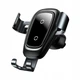 Автодержатель Baseus Metal Wireless Charger Gravity Car Mount Tarnish с беспроводной зарядкой QI (WXYL-B0A) Black - изображение 1