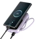Зовнішній акумулятор повербанк power bank BASEUS Qpow 20000mAh USB/Type-C/Lightning, 22.5W/5A, PD/QC| purple - зображення 2