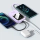 Зовнішній акумулятор повербанк power bank BASEUS Qpow 20000mAh USB/Type-C/Lightning, 22.5W/5A, PD/QC| purple - зображення 9