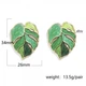 Сережки листя монстери "Monstera Leaf", золото - зображення 2