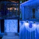 Уличная гирлянда бахрома Springos 3 x 3 м 306 LED Pilot CL4002 Blue - изображение 9