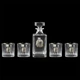 Сет для віскі Boss Crystal «Козак» графин з козаком, 4 склянки з платиною, накладки срібло та золото - зображення 7