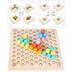 Деревянная развивающая игрушка Bead Holder Мозаика Цветные шарики пинцет, ложка, палочки, стаканчики для сортировки MD 2210 - изображение 4