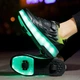 Роликовые кроссовки для мальчиков с LED подсветкой черные на 2-х колёсах (LR 1274) 33(21см) - изображение 5