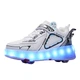Роликовые кроссовки для девочек с LED подсветкой белые на 4-х колесах (LR 1268) 34(21,5см) - изображение 13