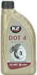 Жидкость тормозная K2 TURBO DOT 4 BRAKE FLUID 1 л T108 (K20067) - изображение 1