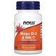 Витамины Now Foods Mega D-3 & MK-7 5000 IU 180 мкг 60 капсул - изображение 1