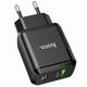 Сетевое зарядное устройство Hoco N5 1USB + Type-C PD20W+QC3.0 Black - изображение 4