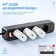 Сетевой удлинитель фильтр HOCO Aura 4-bit NS1 |2USB/1Type-C, 4 Розетки, 4000W, 20W/3A, PD/QC, 1.8m| Black - изображение 6