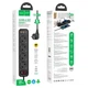 Сетевой удлинитель фильтр HOCO Aura 4-bit NS1 |2USB/1Type-C, 4 Розетки, 4000W, 20W/3A, PD/QC, 1.8m| Black - изображение 9
