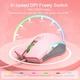 Ігрова комп'ютерна миша провідна ONIKUMA CW908 RGB підсвічування pink - зображення 6