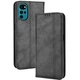 Чехол-книжка Deexe Retro Style для Motorola Moto G22 - Black - изображение 1