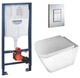 Инсталляция GROHE Rapid SL 38772001+ Унитаз подвесной DUSEL IVIA DWHT10210330R+ Сиденье Slim Soft-Close+Панель смыва Grohe Skate Cosmopolitan - изображение 1