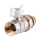 Кран шаровый прямой с американкой PROFESSIONAL QP_003 PN40 3/4" антипротечка белая бабочка - изображение 2