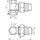 Кран радиаторный угловой Solomon 1/2" с резиновым уплотнителем 160405 под ключ - изображение 3