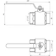Кран шаровый прямой PROFESSIONAL 1 1/4" с наружной-внутренней резьбой КР PN40 QP152 - изображение 4