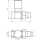 Кран вентильний прямий з американкою Solomon 1/2" chrom 1865 - зображення 5