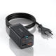 Зарядний пристрій Baseus GaN3 Pro 65W (2xUSB, 2xType-C) Quick charge для MacBook/Asus/Lenovo/HP/Google/Huawei/Samsung + кабель USB-C 100W black - зображення 4