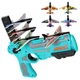 Детский игрушечный пистолет с самолетиками Air Battle катапульта с летающими самолетами (AB-1). Цвет: синий(ws23412-1)(WB) - изображение 2
