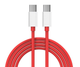 Кабель Warp Fast Charge 30W / 5V-6A 1m Type-C на Type-C (D307) для OnePLus (red) - изображение 1