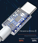 Кабель DK Super Fast Charge 66W / 6A 1m USB на Type-C / USB-C Data Cable для Huawei (OEM) (white) - изображение 4