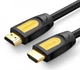 Кабель UGREEN HD101 HDMI Round Cable 4K@60Hz HDMI 2.0 3m (Yellow/Black) (10130) - изображение 1