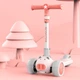 Детский самокат Scooter cвинка 3-колесный до 50 кг трехколесный для детей от 3 лет устойчивый с широкой платформой и рулем T-bar детский транспорт мальчика прогулок розовый модель 3+ яркий (327773) - изображение 2