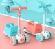 Детский самокат Scooter cвинка 3-колесный до 50 кг трехколесный для детей от 3 лет устойчивый с широкой платформой и рулем T-bar детский транспорт мальчика прогулок голубой модель 3+ яркий (327774) - изображение 3
