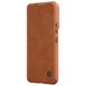 Кожаный чехол-книжка Nillkin Qin Pro Camshield для Samsung Galaxy S22+ Коричневый - изображение 4