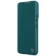 Кожаный чехол-книжка Nillkin Qin Pro Plain Camshield для Samsung Galaxy S22+ Зеленый - изображение 3