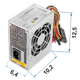 Блок питания LogicPower MICRO MATX 400W, fan 8 см, 2 SATA - изображение 1