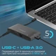 USB-C хаб 6-в-1 Promate MediaHub-C6 HDMI/VGA/USB-C PD/USB-C/USB-A 3.0/RJ45 Black (mediahub-c6.black) - зображення 5