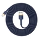 USB кабель Lightning разъем для iPhone BASEUS cafule (1.5A, 2M). Blue-Gold - изображение 6
