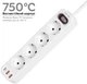Сетевой фильтр-удлинитель RZTK Power Strip 4+2 USB-A (QC 3.0)+USB-С (PD20W) White - изображение 6