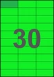 70×29,7мм ЗЕЛЕНАЯ Самоклеящаяся бумага А4, 30 Этикеток на листе, Упаковка 100 листов - изображение 1