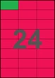 70×37,12мм МАЛИНОВАЯ Самоклеящаяся бумага А4, 24 Этикетки на листе, Упаковка 100 листов - изображение 1