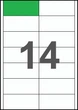 96,5×42,4мм Самоклеящаяся бумага А4, 14 Этикеток на листе, Упаковка 100 листов - изображение 1