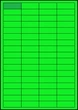 48×16,6мм ЗЕЛЕНАЯ Самоклеящаяся бумага А4, 68 Этикеток на листе, Упаковка 100 листов - изображение 2