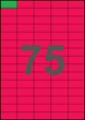 42×19,8мм МАЛИНОВАЯ Самоклеящаяся бумага А4, 75 Этикеток на листе, Упаковка 100 листов - изображение 1
