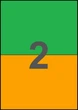 210×148,5мм ОРАНЖЕВАЯ Самоклеящаяся бумага А4, 2 Этикетки на листе, Упаковка 100 листов - изображение 1