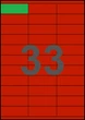 70×25,4мм КРАСНАЯ Самоклеящаяся бумага А4, 33 Этикетки на листе, Упаковка 100 листов - изображение 1