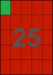 42×59,4мм КРАСНАЯ Самоклеящаяся бумага А4, 25 Этикеток на листе, Упаковка 100 листов - изображение 1