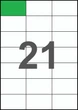 70×42,4мм Самоклеящаяся бумага А4, 21 Этикетка на листе, Упаковка 100 листов - изображение 1