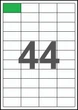 48,5×25,44мм Самоклеящаяся бумага А4, 44 Этикетки на листе, Упаковка 100 листов - изображение 1