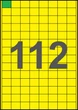 25×21,2мм ЖЕЛТАЯ Самоклеящаяся бумага А4, 112 Этикеток на листе, Упаковка 100 листов - изображение 1